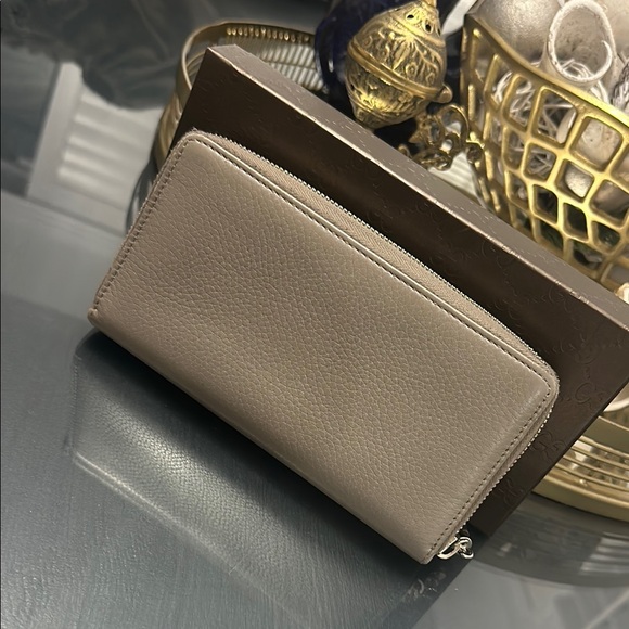 Gucci Gray Leather Bamboo Tassel Zip Around Long Wallet - Picture 7 of 13